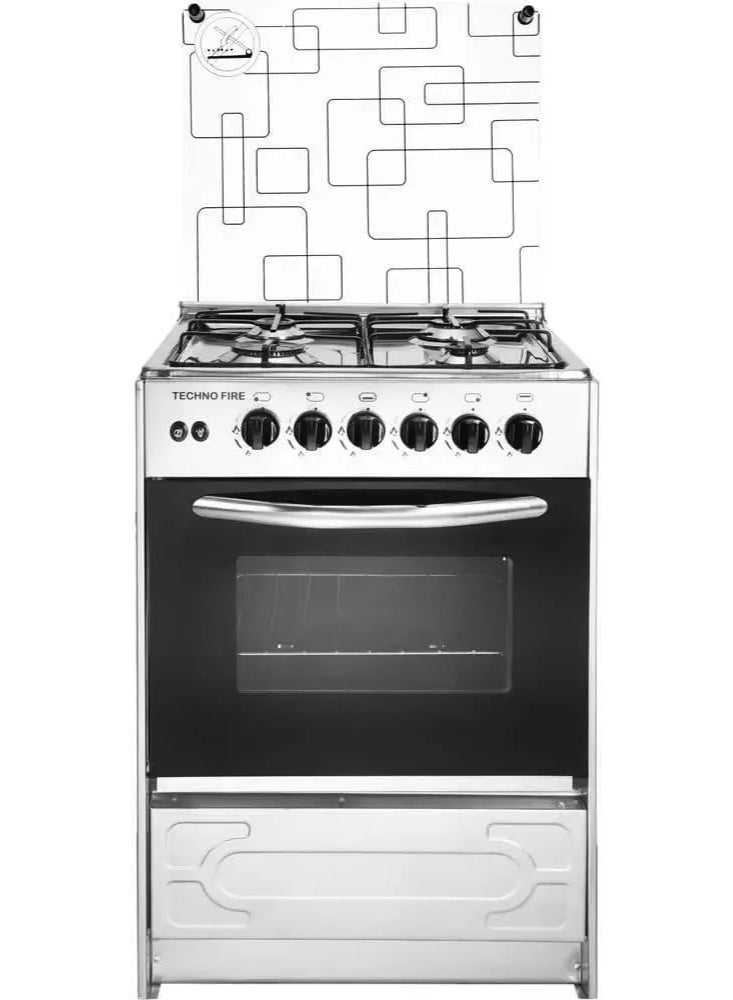 تيكنو بوتاجاز تكنو فاير 4 شعلات ستانلس – حجم عملي للمطابخ - Image 1